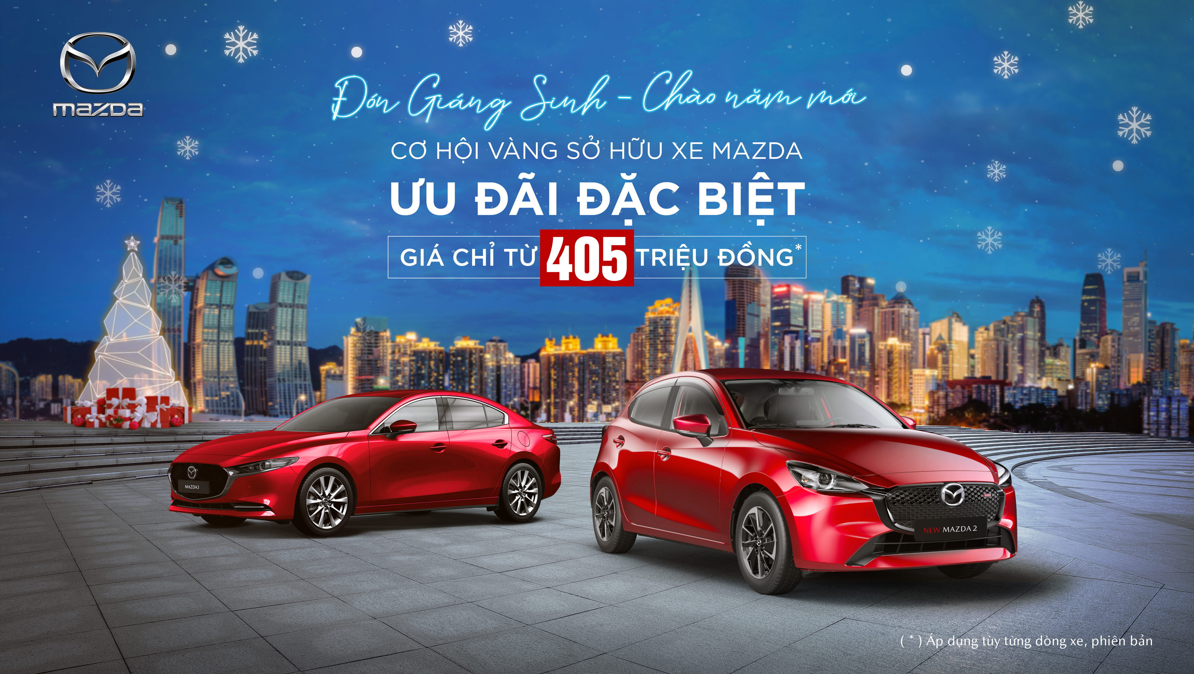 ĐÓN GIÁNG SINH, CHÀO NĂM MỚI CÙNG CƠ HỘI SỞ HỮU MAZDA GIÁ TỐT NHẤT TRONG NĂM