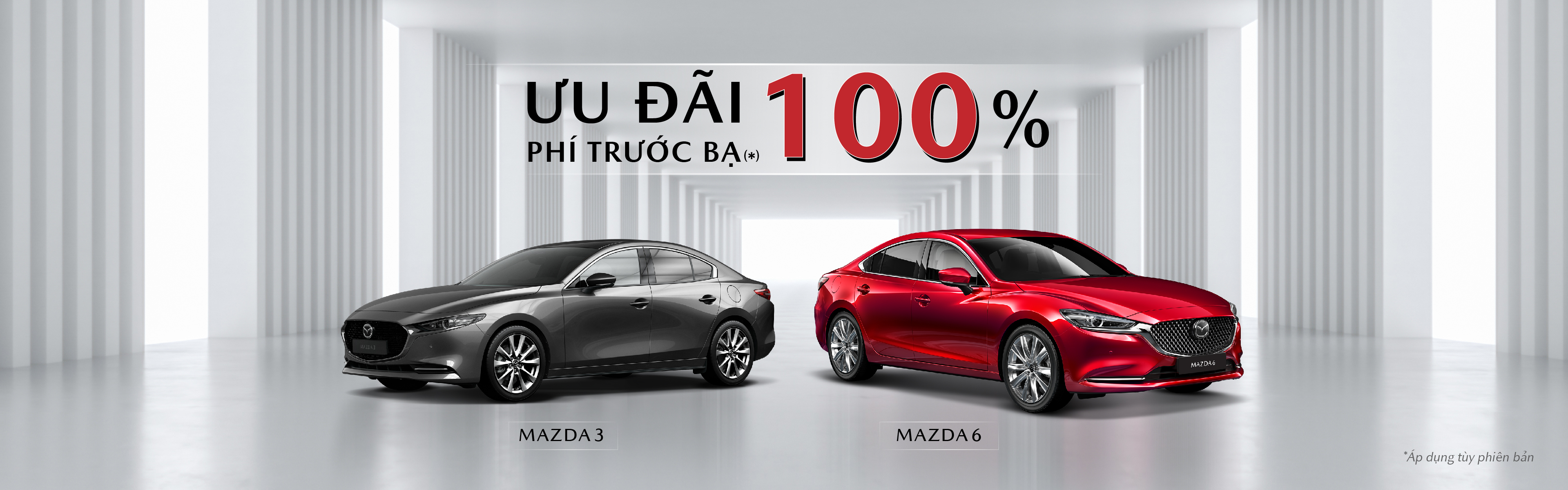 MAZDA ƯU ĐÃI LỚN NHẤT TRONG NĂM, TƯƠNG ĐƯƠNG 100% PHÍ TRƯỚC BẠ